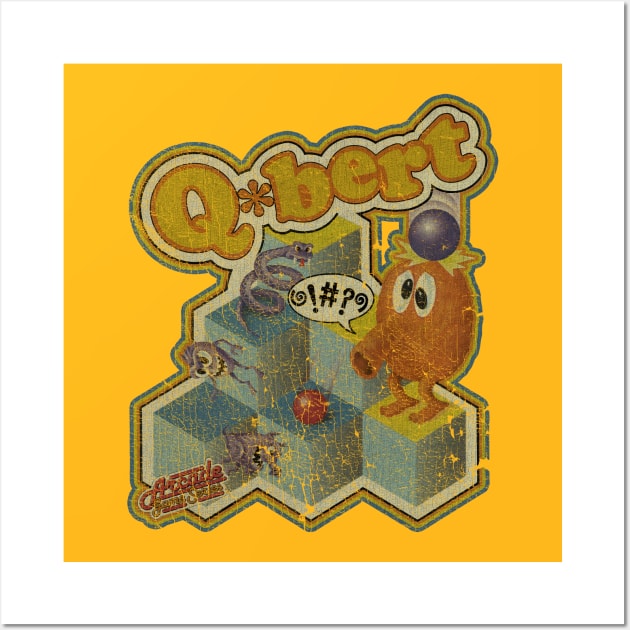 VINTAGE -  Arcade Game Qbert Wall Art by jandamuda99